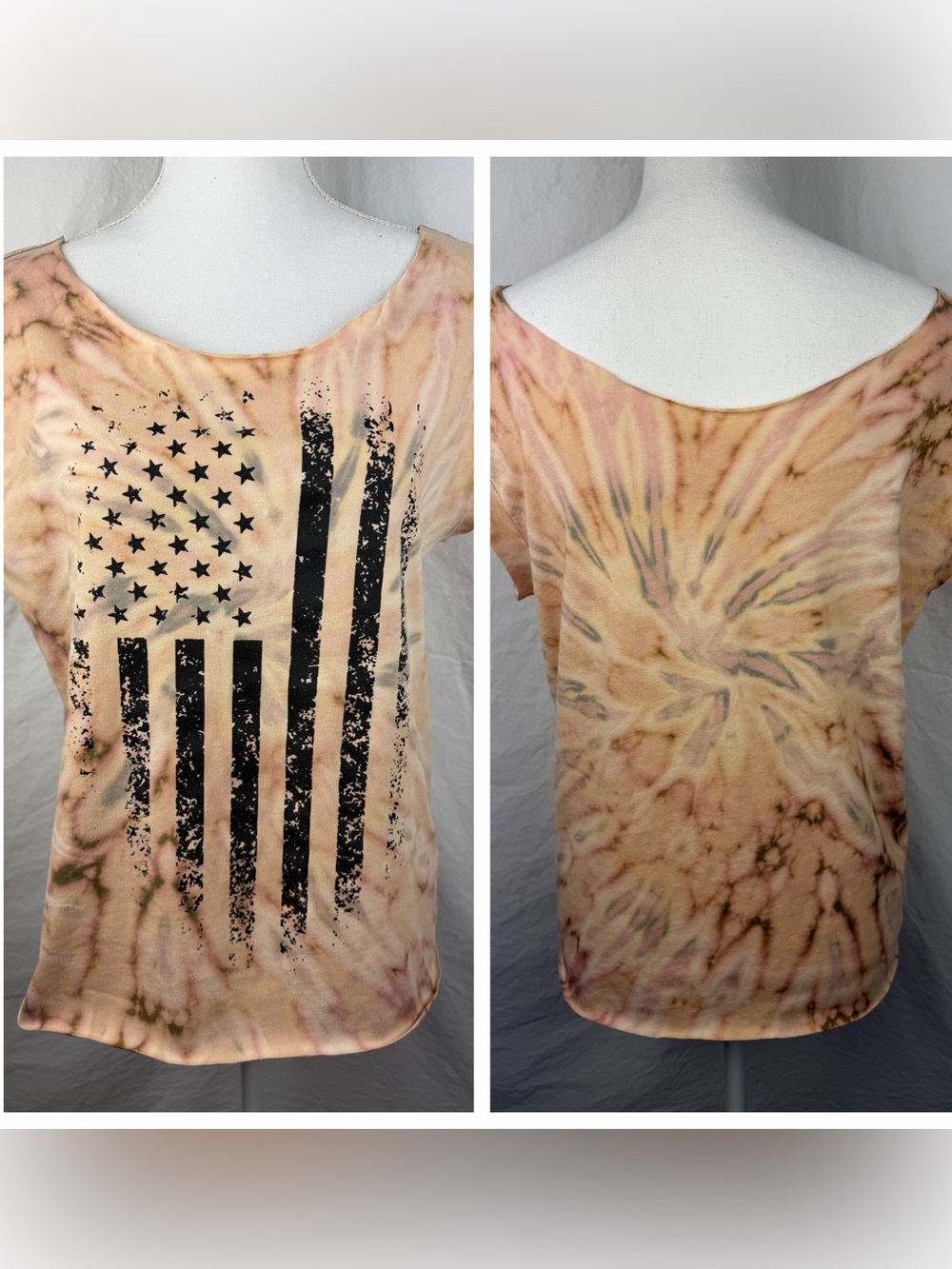 Til Valhalla Project-TVP-Upcycled Women's Tie Dye-Sz L/XL-Veteran-US Marine Corp